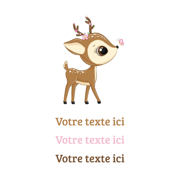 Modèle pour emballage de la bougie nuage avec une biche