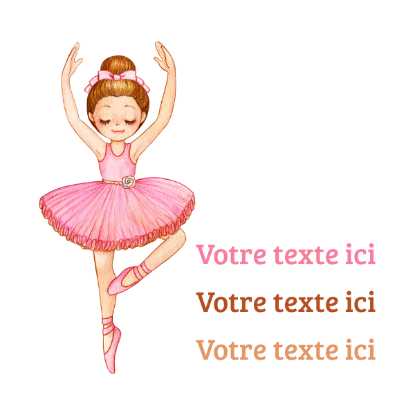 Modèle pour emballage de la bougie nuage avec une danseuse classique