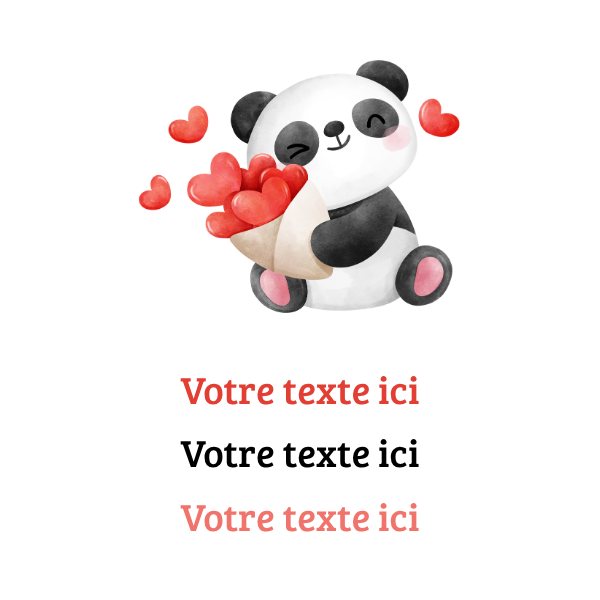Modèle pour emballage de la bougie nuage avec un bébé panda