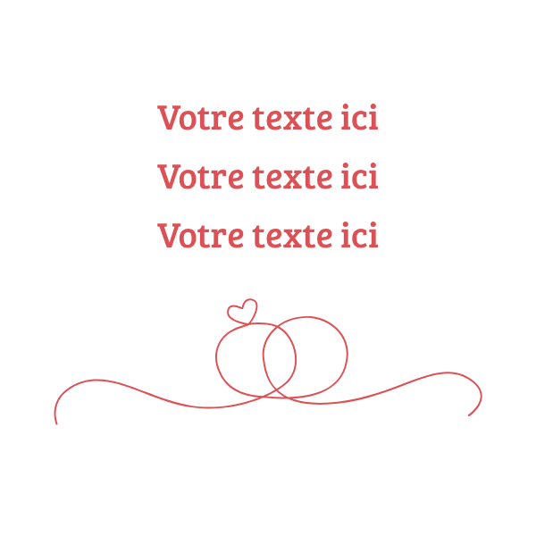 Modèle pour emballage de la bougie nuage avec deux alliances