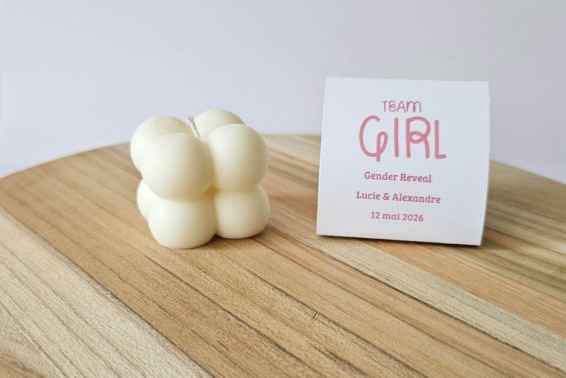Bougie nuage et son emballage team girl