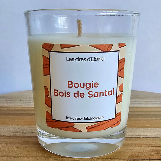 Bougie parfum Bois de Santal petit format vue de face