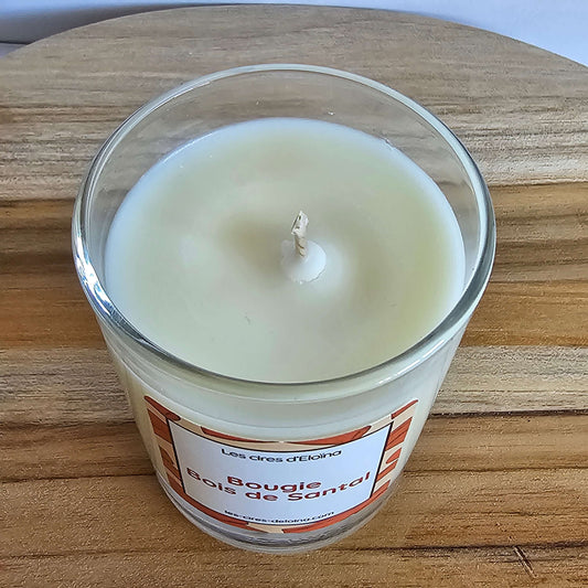 Bougie parfum Bois de Santal petit format vue de haut