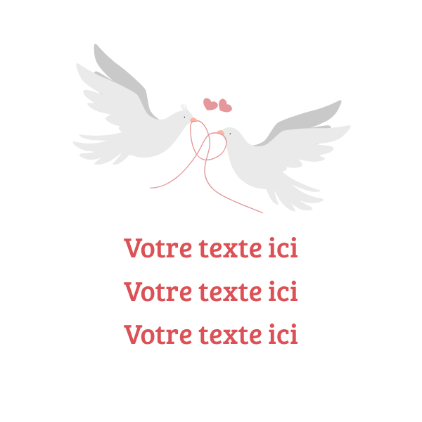 Modèle pour emballage de la bougie nuage avec deux hirondelles