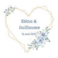 Modèle pour emballage de la bougie nuage en forme de coeur