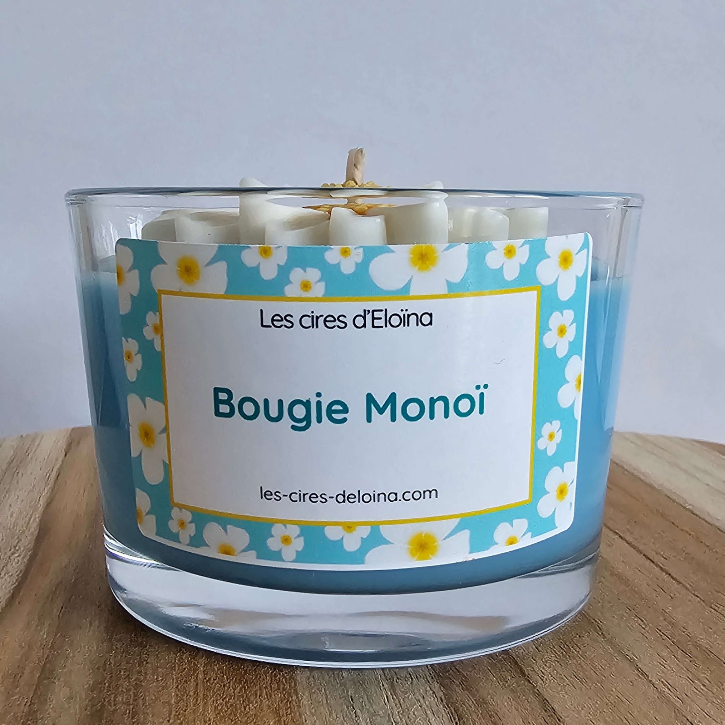 Bougie parfum monoï vue de face