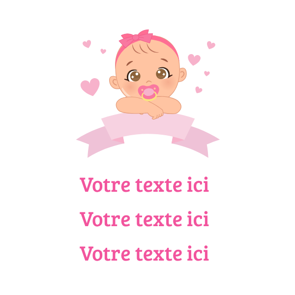 Modèle pour emballage de la bougie nuage avec bébé fille